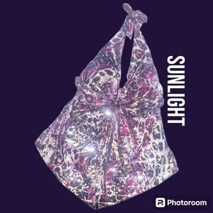 NWOT❤️‍🔥WOMENS HALTER TOP~DEEP V PLUNGE NECK~BACKLESS~SLEEVELESS